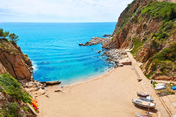 Tossa de Mar Codolar pláž platja v Costa Brava — Stock fotografie