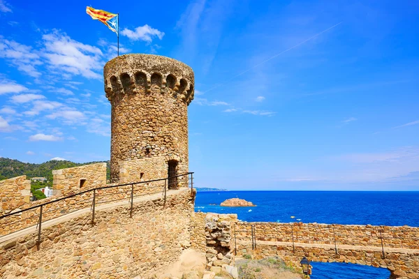 Castelo de Tossa de Mar na Costa Brava da Catalunha — Fotografia de Stock