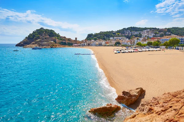 Praia de Tossa de Mar na Costa Brava da Catalunha — Fotografia de Stock