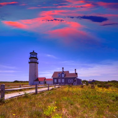 Cape Cod Truro lighthouse Massachusetts US clipart