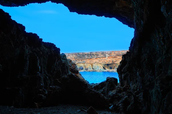 Ajuy Caleta Negra beach in Fuerteventura — Stockfoto