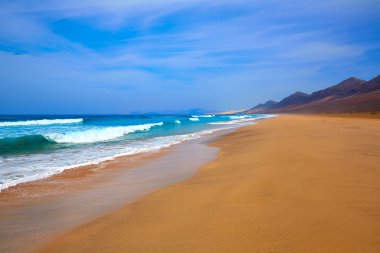 Cofete Fuerteventura beach at Canary Islands clipart