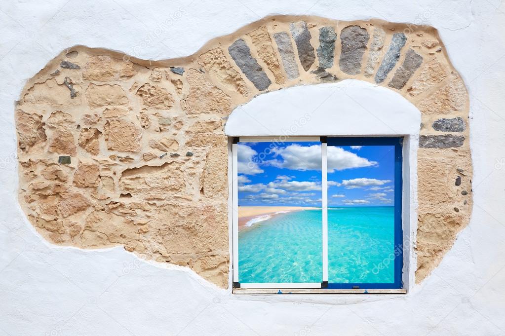 Fuerteventura a white window photomount