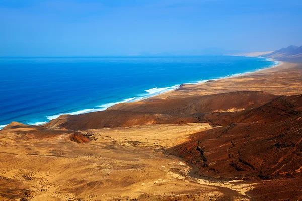 Jandia west beaches aerial of Fuerteventura — Stock Photo, Image