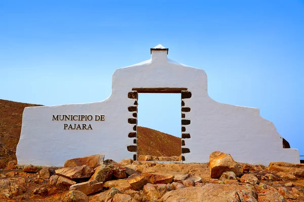 Pajara willkommen denkmal zeichen fuerteventura — Stockfoto