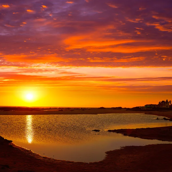 El cotillo la concha Strand Sonnenuntergang fuerteventura — Stockfoto