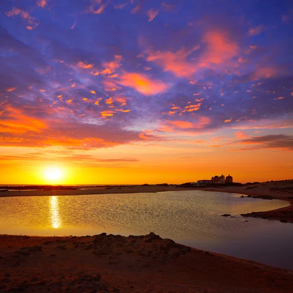 El Cotillo la Concha Coucher de soleil sur la plage Fuerteventura — Photo