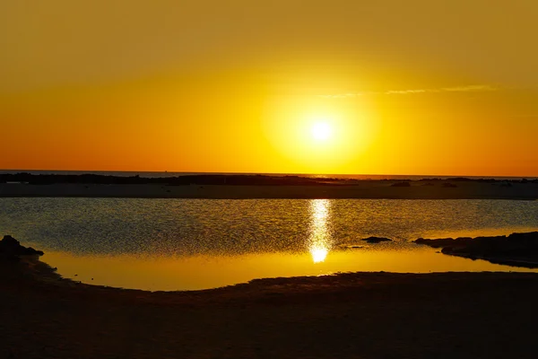 El Cotillo la Concha Beach günbatımı Fuerteventura — Stok fotoğraf