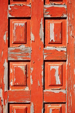 Yaşlı kırmızı kapı Fuerteventura Kanarya Adaları