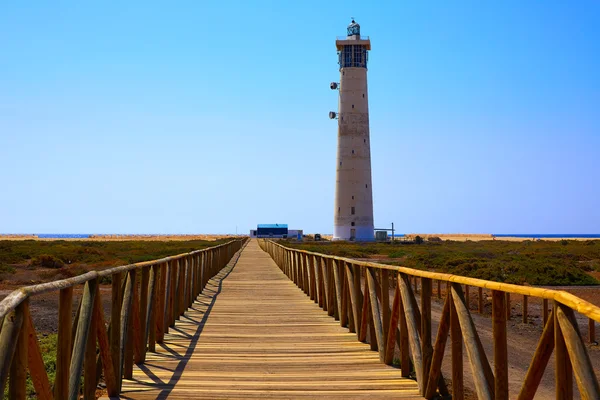 Morro jable matorral leuchtturm jandia fuerteventura — Stockfoto