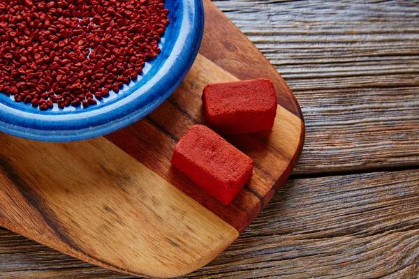 Achiote seasoning annatto seed Mexico popular — Stock Photo, Image