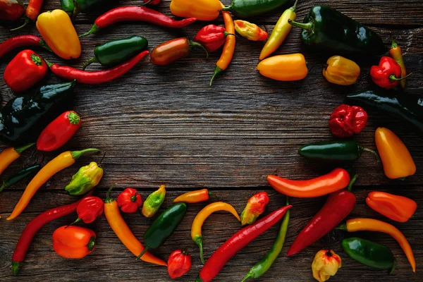 Mexikanska hoade Chilipeppar färgstark blandning — Stockfoto