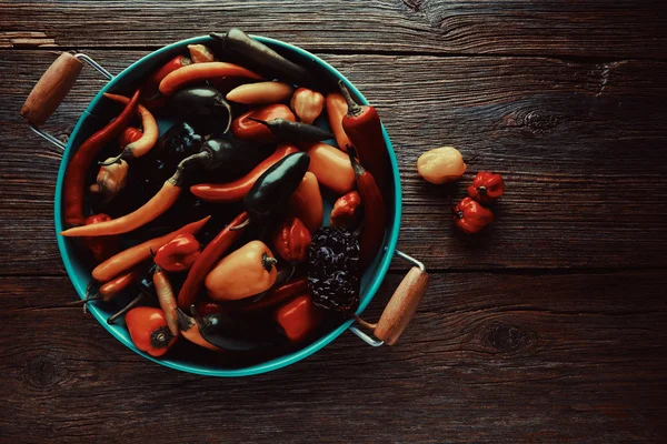 Mexikói hot chili paprika színes mix — Stock Fotó