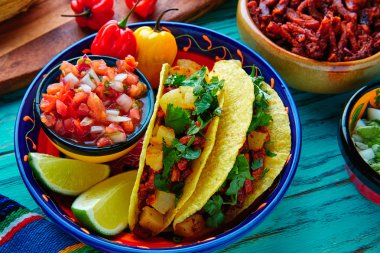 Tacos al pastor Mexican with coriander pineapple clipart