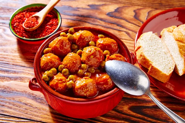 Meatballs tapas meatloaf albondiga recipe — Stock Photo, Image