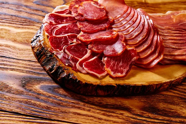 Tapas Iberico ham and lomo sausage Spain — Stock Photo, Image