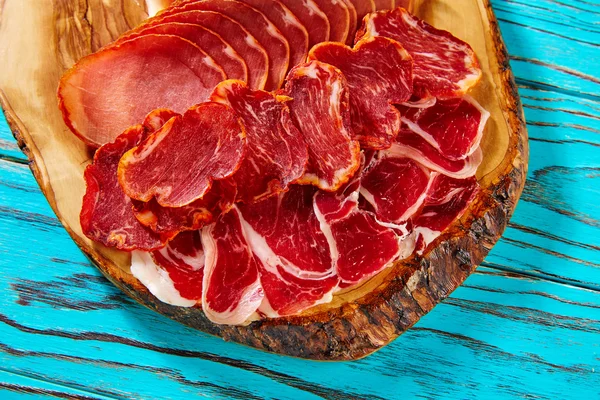 Tapas iberico Schinken und Lomo Wurst aus Spanien — Stockfoto