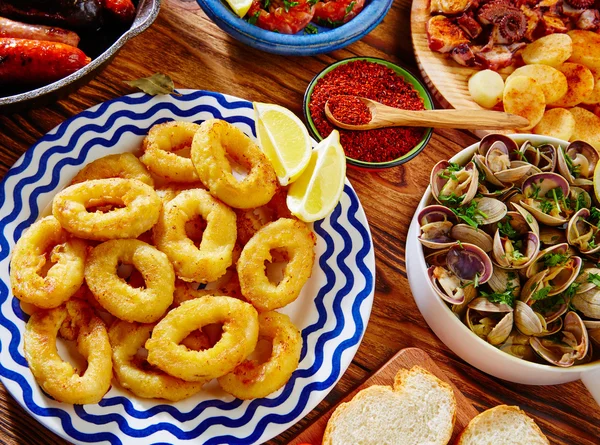 Tapas calamari romana cumi-cumi cincin makanan laut Spanyol — Stok Foto