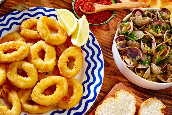 Tapas calamari romana cumi-cumi cincin makanan laut Spanyol — Stok Foto