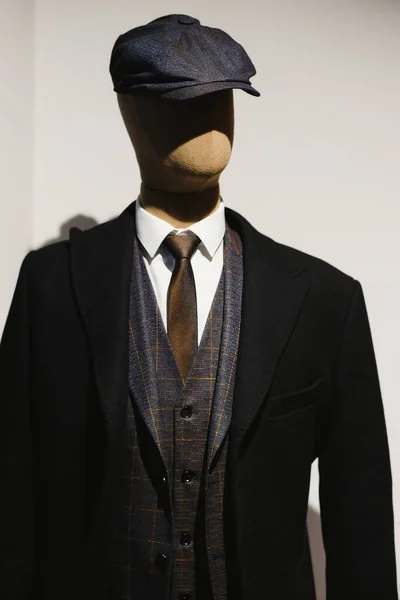 Men Suit Shirt Tie Mannequin Store — Stock Photo, Image