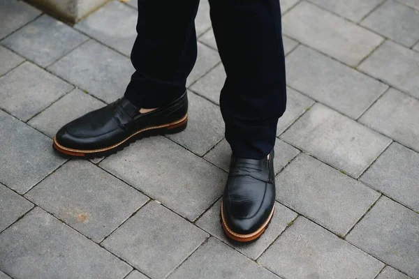 Чоловіче Елегантне Взуття Штани — стокове фото