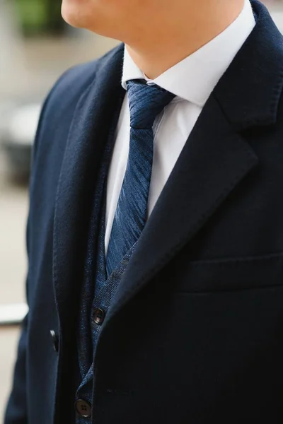 Classic Suit Man Close — Stock Photo, Image