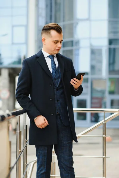 Moda Tiro Jovem Bonito Terno Clássico Elegante Beleza Masculina Moda — Fotografia de Stock