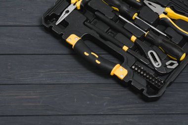 Kutuda araba tamiri için araç seti, yakın plan