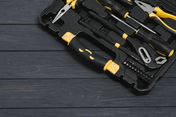 Kutuda araba tamiri için araç seti, yakın plan