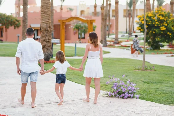 Family on vacation in a luxury hotel. Holidays at sea.