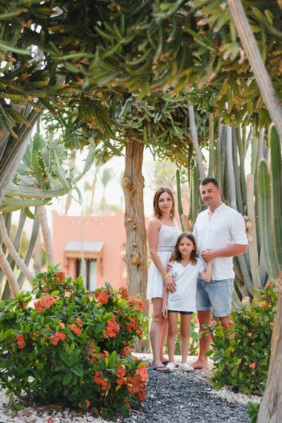 Family on vacation in a luxury hotel. Holidays at sea.