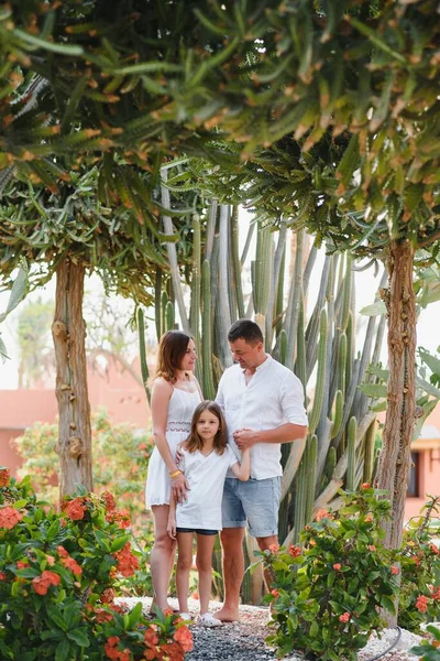 Family on vacation in a luxury hotel. Holidays at sea.