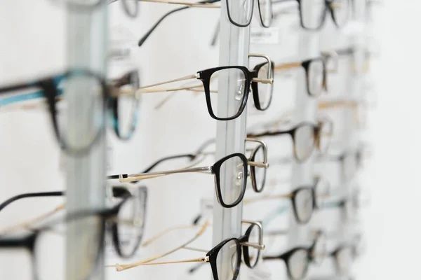 eye glasses on the shelf