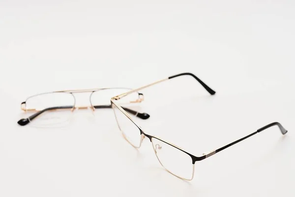 Ročník Brýle Izolovaných Bílém Pozadí — Stock fotografie