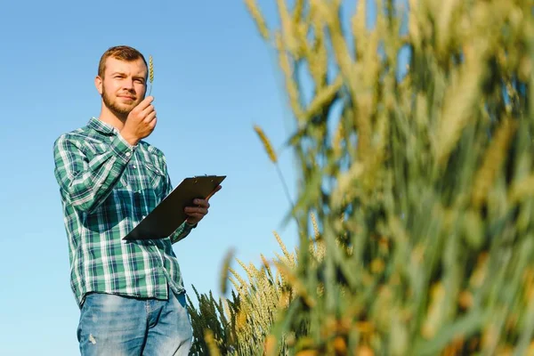 Retrato Jovem Biólogo Bonito Agrônomo — Fotografia de Stock