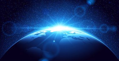 Planet earth ile gündoğumu