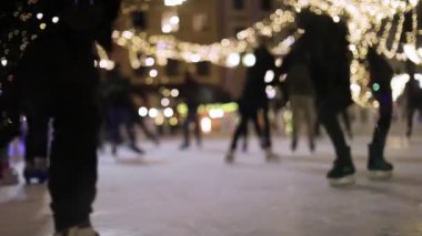 Paten kaymak. Bulanık arkaplan