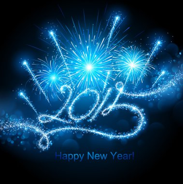 New Year's fireworks clipart