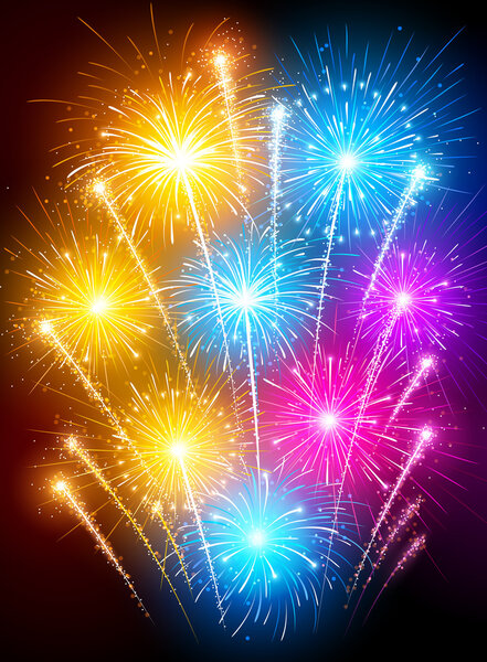 Красочные фейерверки
