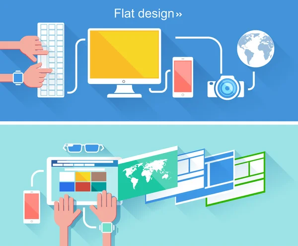 Flat design concept — Stock Vector