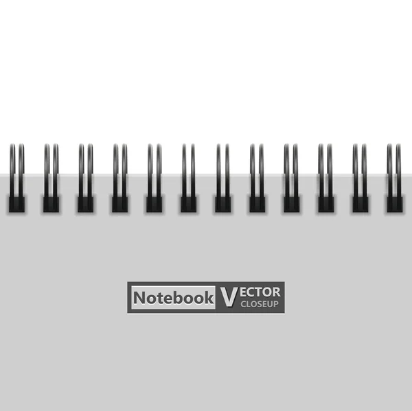 Primer plano del cuaderno. Vector — Vector de stock