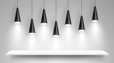 Siyah tavan lambaları. Vektör