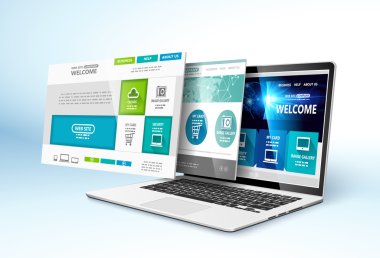 Web tasarım konsepti. Vektör