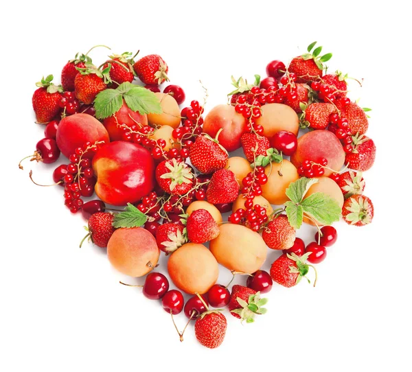 Cuore di frutta — Foto Stock