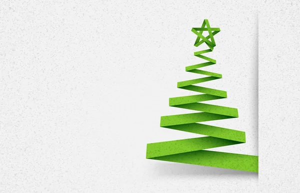 Árbol de papel verde — Vector de stock