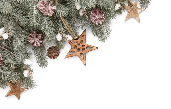 Christmas decorations with wooden star — Stock Photo, Image