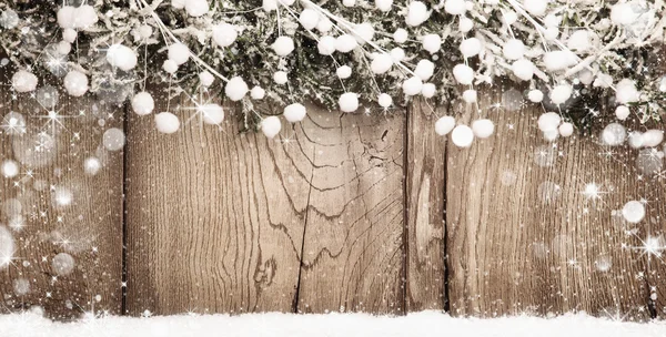 モミの枝を持つクリスマスの背景 — ストック写真