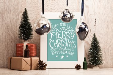 Çerçeve ile Noel süsleri