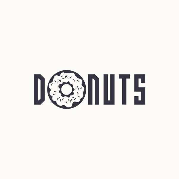 로고의 도넛 벡터 디자인 로고. — 스톡 벡터