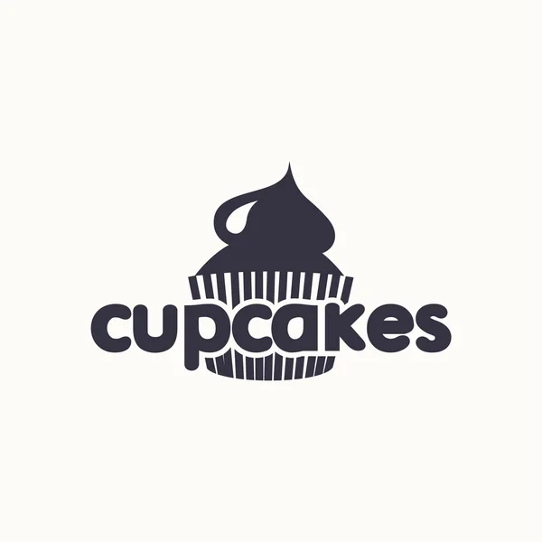 Logo cupcake. Vector design logo — Stock Vector